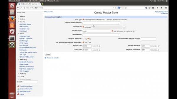 How to Configure Bind9 DNS Server in Webmin