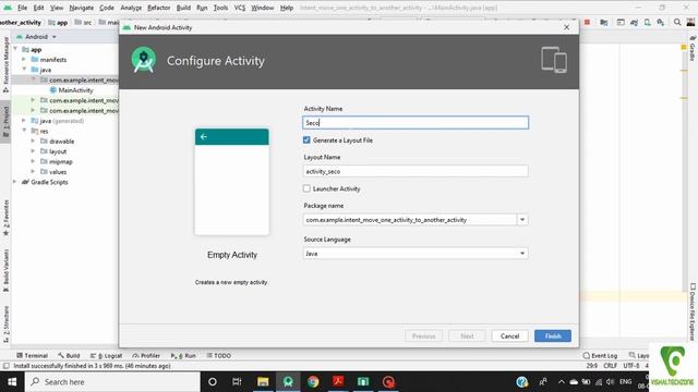 How to make a button to start another activity using Intent in android studio tutorial смотреть онлайн