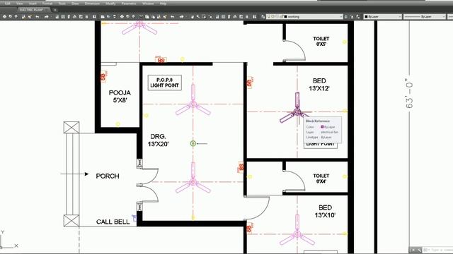 Ghar ka Naksha | Electric Plan for House | Autocad Electrical Drawing for Residential Building смотреть онлайн