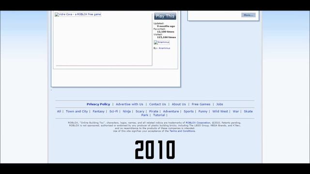 Roblox - Website Evolution (2005 - 2016) смотреть онлайн