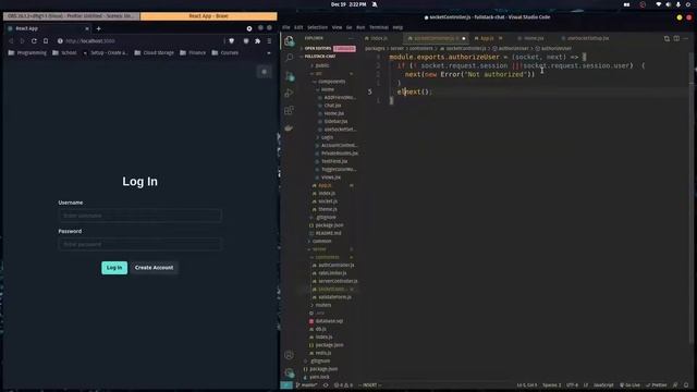 SocketIO Authorization with Express Session - Part 14 смотреть онлайн