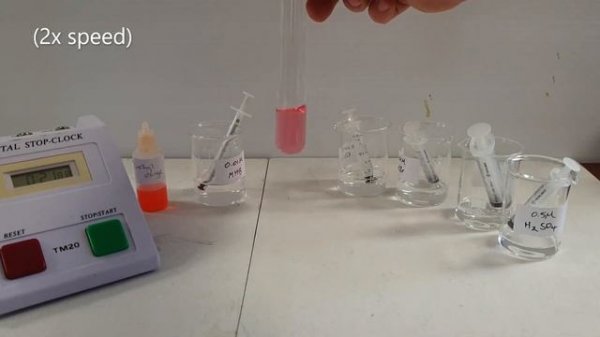 Bromine clock reactions: disappearing pink
