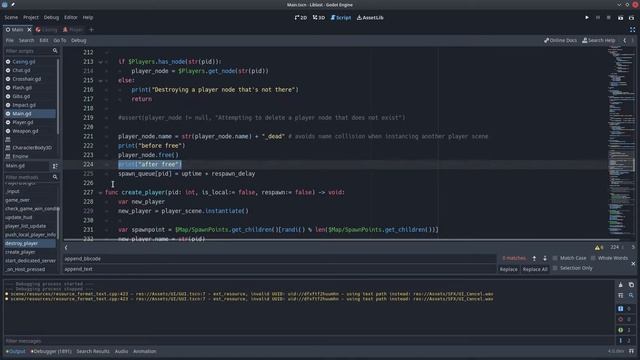 Godot Engine crashes on freeing a player scene in a networked game смотреть онлайн