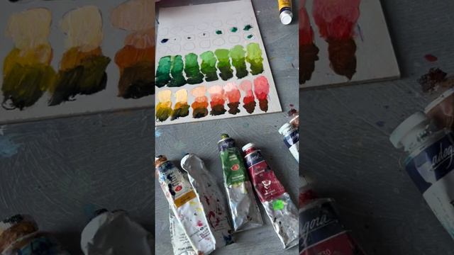 Цвета и оттенки. Как смешивать масляные краски. смотреть онлайн