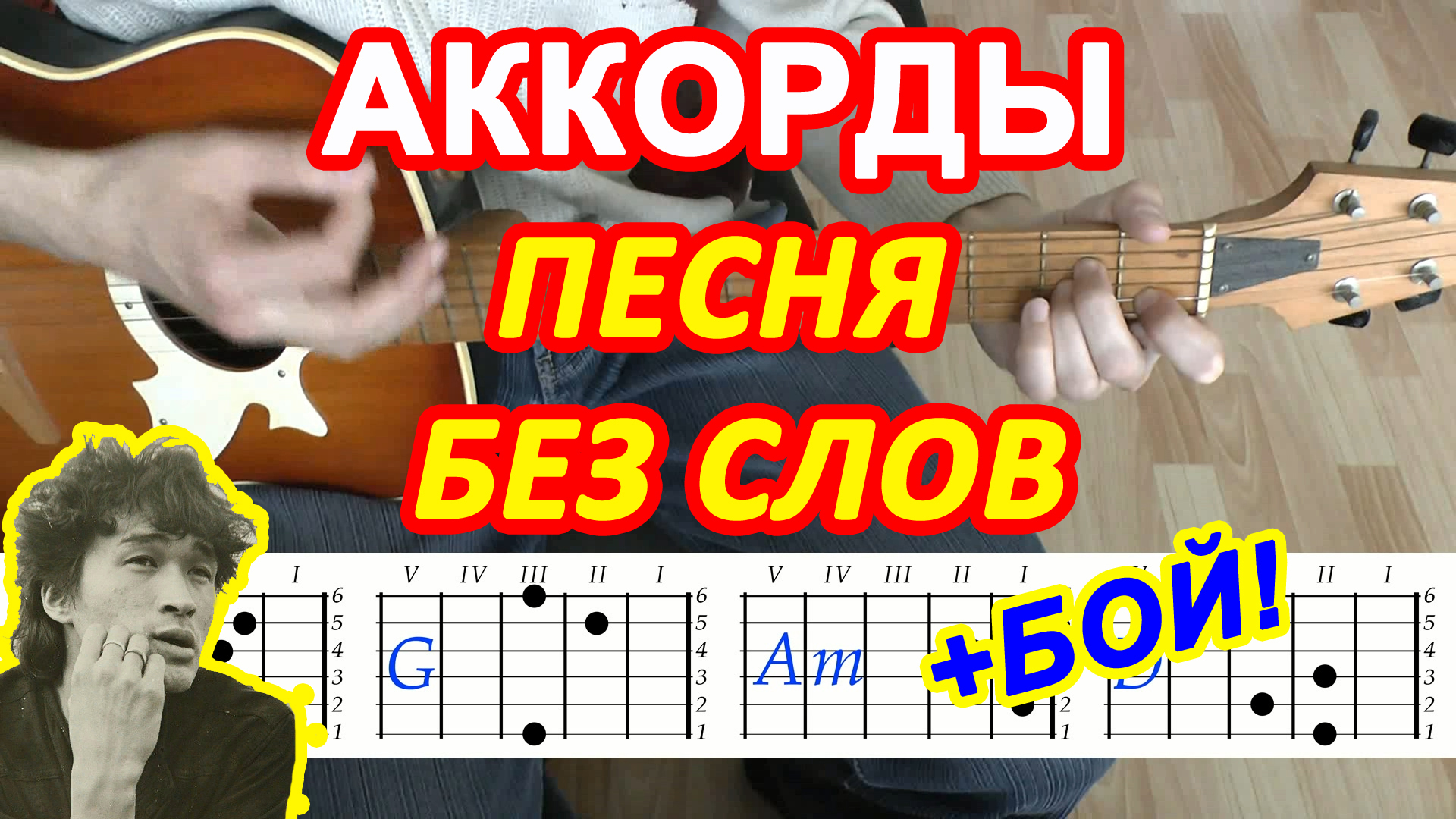 Песня без слов Аккорды ? Виктор Цой Группа Кино ♪ Разбор песни на гитаре ♫ Гитарный Бой смотреть онлайн