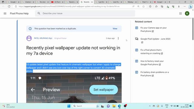 Google Pixel 'Emoji & Cinematic Wallpaper' features missing from June update? смотреть онлайн