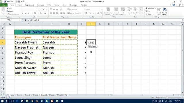 How to Split full Name to First and Last Name in Excel смотреть онлайн
