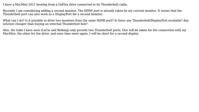 Apple: External Thunderbolt drive and Monitor from same port? смотреть онлайн