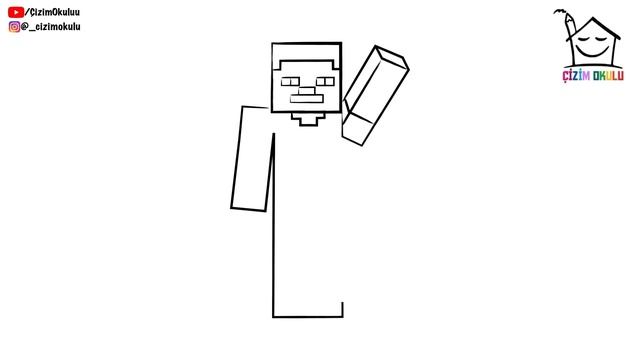 Nasıl Çizilir? - Mine Craft Steve - Resim Çizme - ÇİZİM OKULU смотреть онлайн