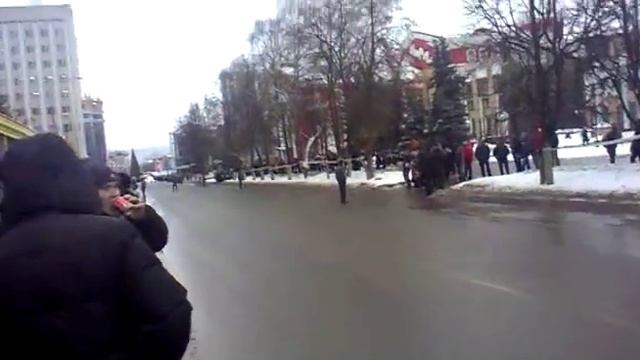 Олимпийский огонь в Саранске на ул. Б. Хмельницкого