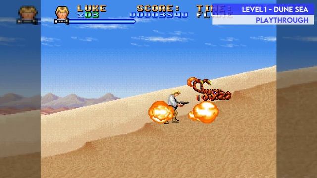 Super Star Wars (1992) Level 1 / Dune Sea Playthough смотреть онлайн
