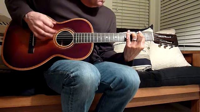 Vintage 20's/30's Parlor Guitar. Sunburst/Spuce/Mahogany/X-Braced. Restored. смотреть онлайн