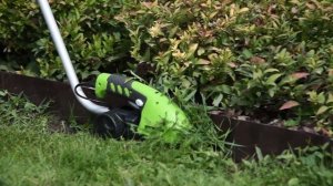 Аккумуляторные ножницы кусторез Greenworks 3,6 В обзор и стрижка газона