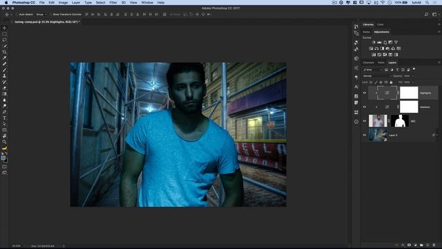 How to Blend Tones & Color Match for Composite Images in Photoshop смотреть онлайн