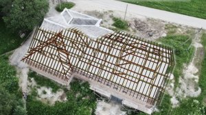 Наслонная стропильная система, мансарда