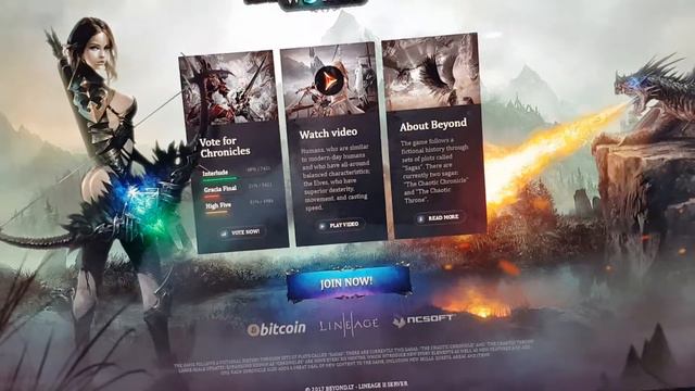 3D Lineage II Landing page design смотреть онлайн