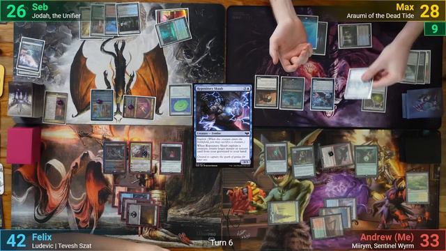 Decembonus #1: Jodah vs Miirym vs Araumi vs Ludevic | Tevesh Szat #edh #cmdr game play смотреть онлайн