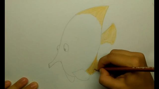 Как нарисовать плоскую рыбку с длинным носом // art for kids // drawing tutorial смотреть онлайн