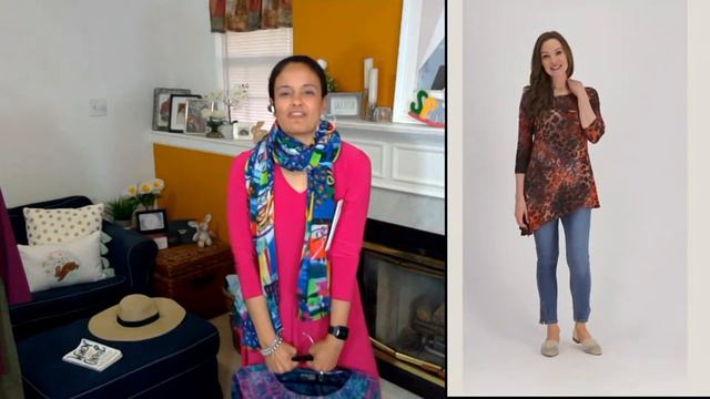 Attitudes by Renee Burnout Tie Dye Asymmetric Tunic on QVC смотреть онлайн