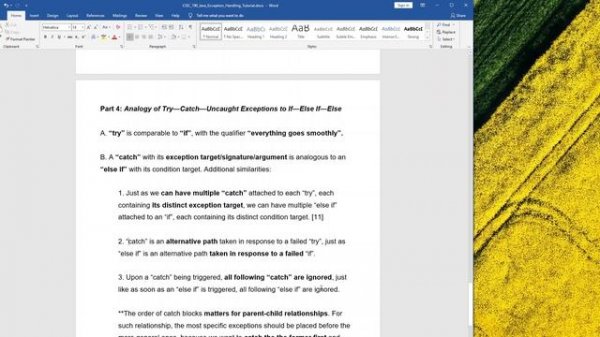 Java Tutorial: Exception-Handling 4: Analogy of Try—Catch—Uncaught Exceptions to If—Else If—Else