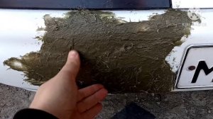 Ремонт бампера с  огромной дырой когда нет обломков