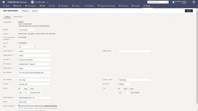 5.1.1 - Ensuring Your Details are Correct || Oracle ACONEX Complete Course смотреть онлайн