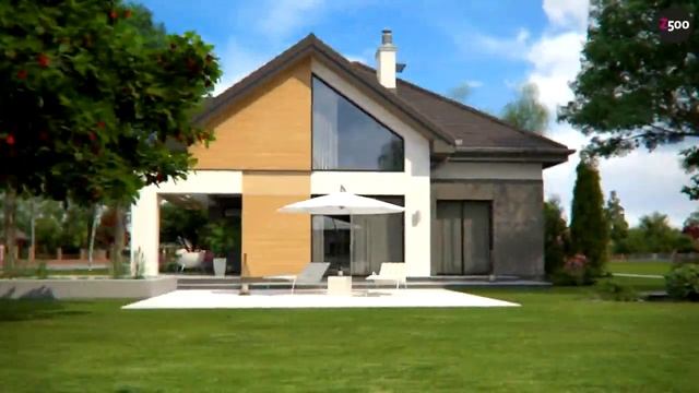 Мансардный проект дома с гаражом Z288 от Z500 смотреть онлайн