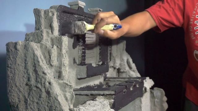 Make Aquarium Waterfall Decoration using Styrofoam Box - MINI WATERFALL GARDEN / DIORAMA смотреть онлайн