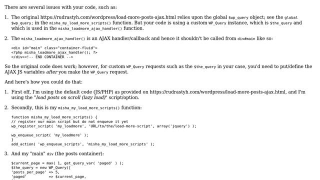 Wordpress: This AJAX Code Doesn't Work - Looking for elegant solution (2 Solutions!!) смотреть онлайн