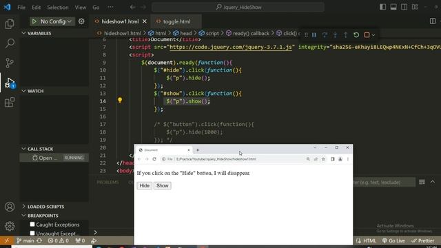Jquery HideShow and Toggle смотреть онлайн