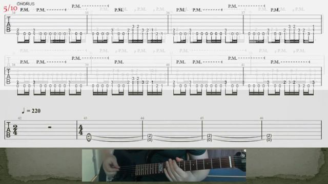 Slayer Spirit In Black tab rhythm guitar lesson смотреть онлайн