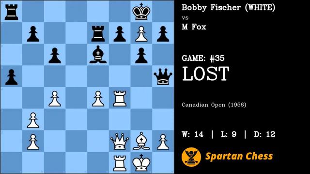 ALL BOBBY FISCHER GAMES | #35 | 1956 | Fischer - Fox смотреть онлайн