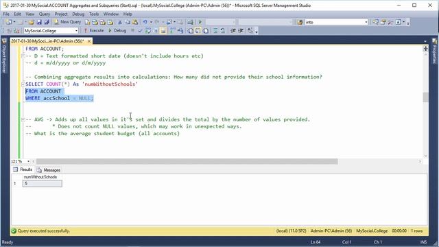 SQL Aggregates: Combining Multiple aggregate functions смотреть онлайн