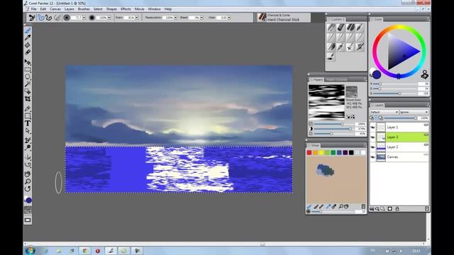 Пейзаж в Corel Painter 12 смотреть онлайн