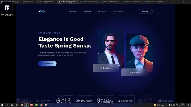 NFT landing Page Redesign. | Landing page design with Figma | UI design 2022 with IT+(Plus) смотреть онлайн