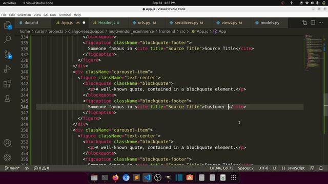 Multivendor Ecommerce Website in Django ReactJs||Home Page Design: Reviews & Rating #17 смотреть онлайн
