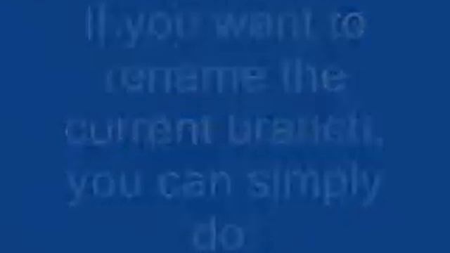 Rename a local Git branch? смотреть онлайн