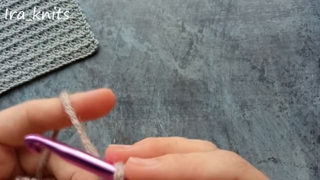 Как связать простой плотный узор крючком для шарфа, снуда, шапки смотреть онлайн