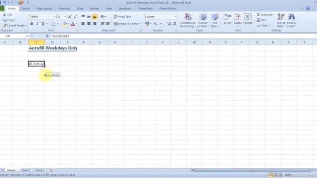 Excel Tips : Auto Fill Weekdays Only In Excel смотреть онлайн