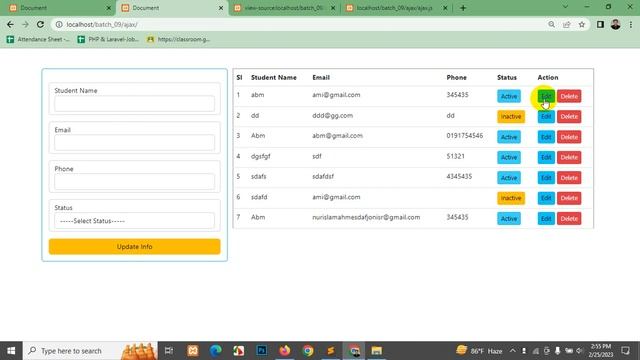 SEIP Bacth-09 (Day-19) Validation Email, Update Data Using Form and Modal PHP With Ajax смотреть онлайн