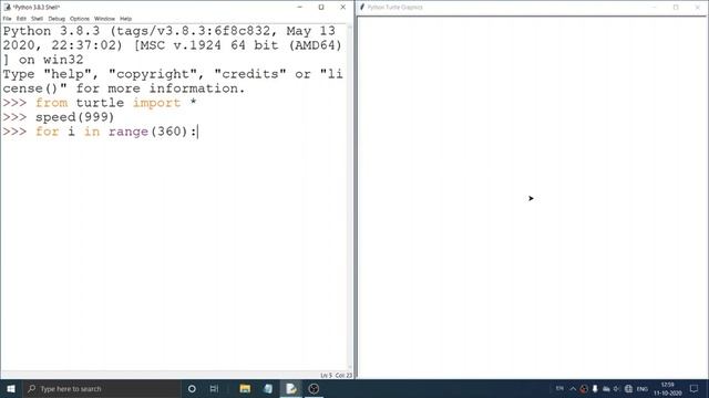 drawing a circle in turtle in python without "circle()" #4 смотреть онлайн