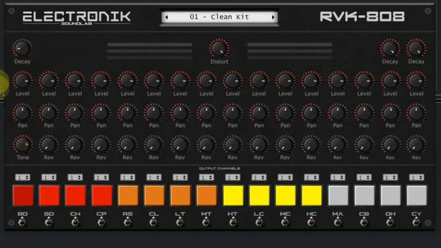 Free VST - Electronik Soundlab RVK-808 (Drum Machine)
