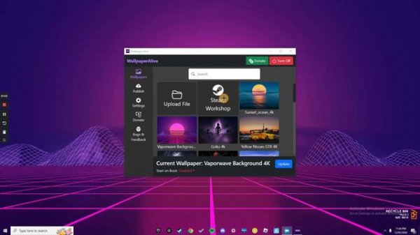 How to change your background on Wallpaper Alive!