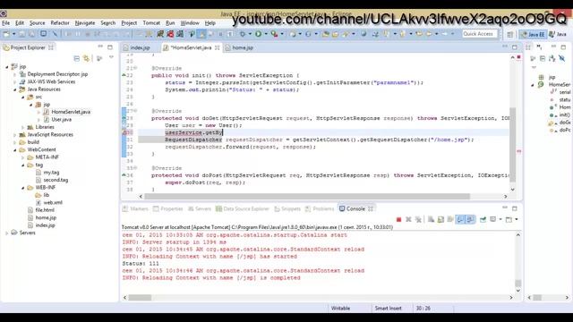 JavaServer pages: Передача данных из сервлета на jsp, урок 7! смотреть онлайн