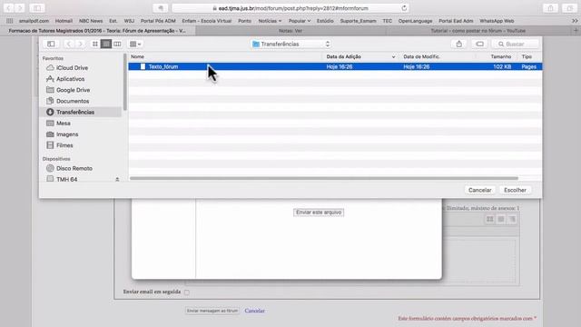 05 Tutorial como anexar arquivo fórum смотреть онлайн