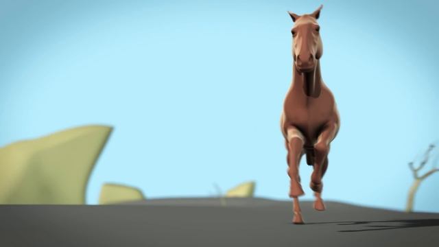 Horse Gaits 3D animation study смотреть онлайн