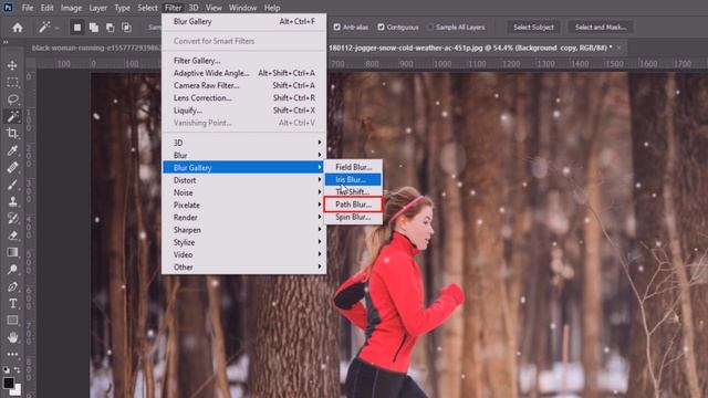Create Motion Blur In Photoshop | Use Path Blur Tool | Photoshop Tutorial смотреть онлайн