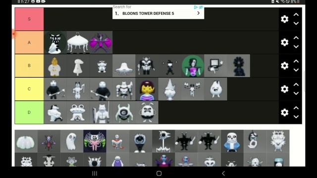 Undertale tower defense tier list смотреть онлайн