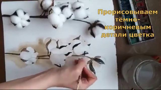 Рисуем цветок хлопка |Хлопок |Творчество