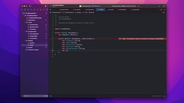 Build a trivia game app from scratch with this SwiftUI crash course смотреть онлайн